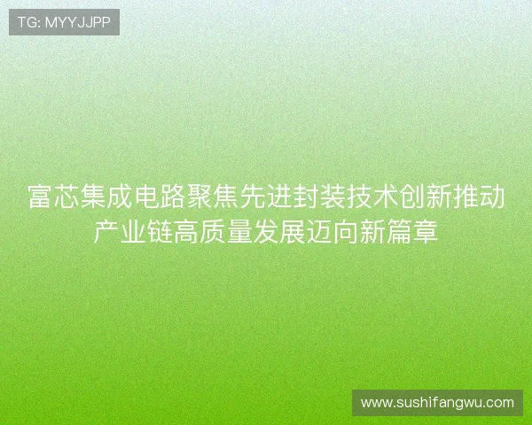 富芯集成电路聚焦先进封装技术创新推动产业链高质量发展迈向新篇章